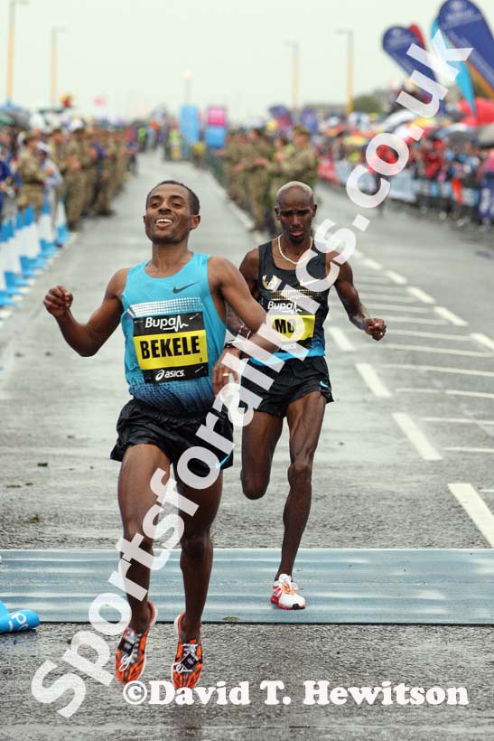Kenenisa Bekele wins the BUPA Great North Run.